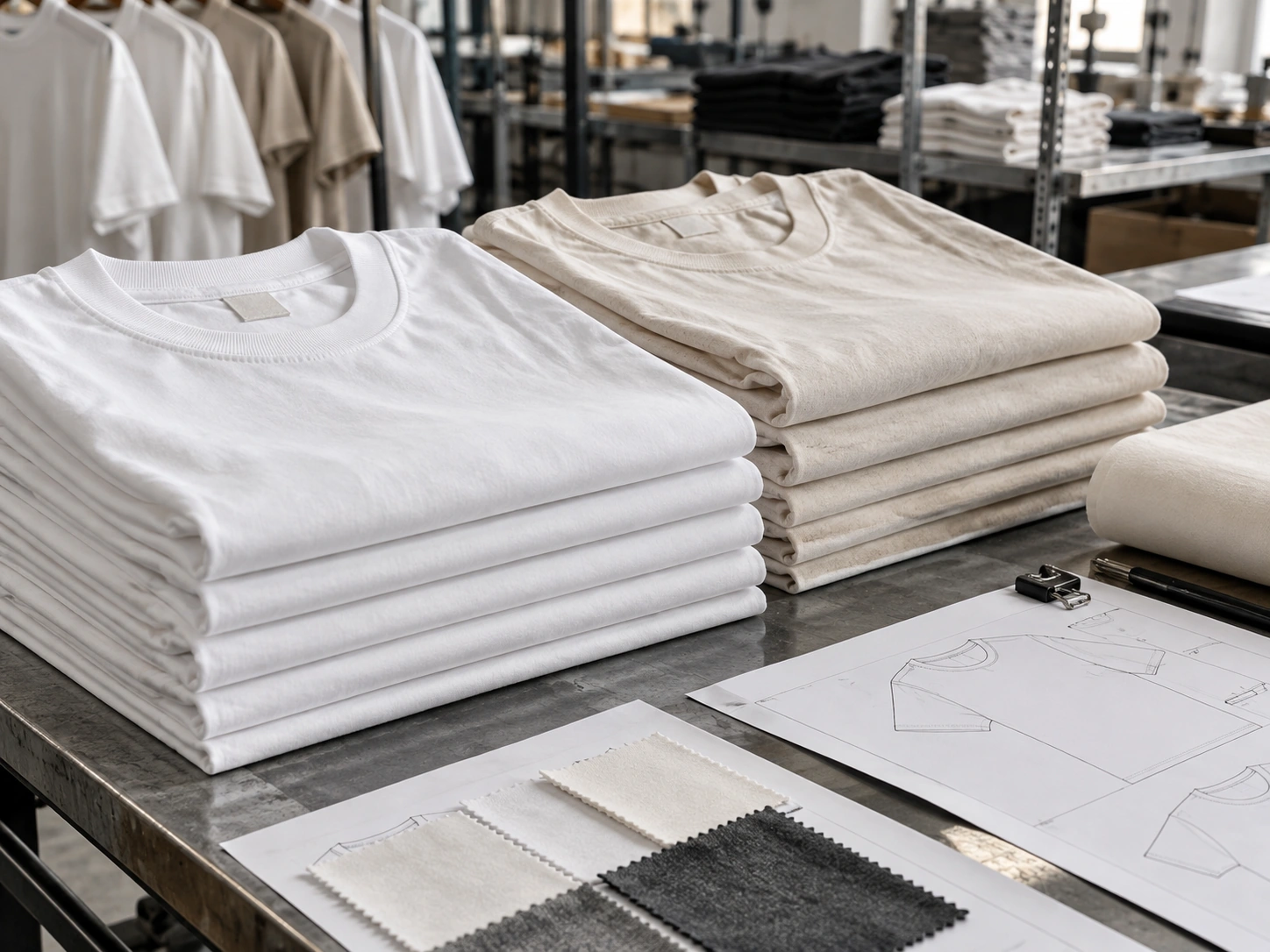 Prepared cotton T-shirts before acid wash development