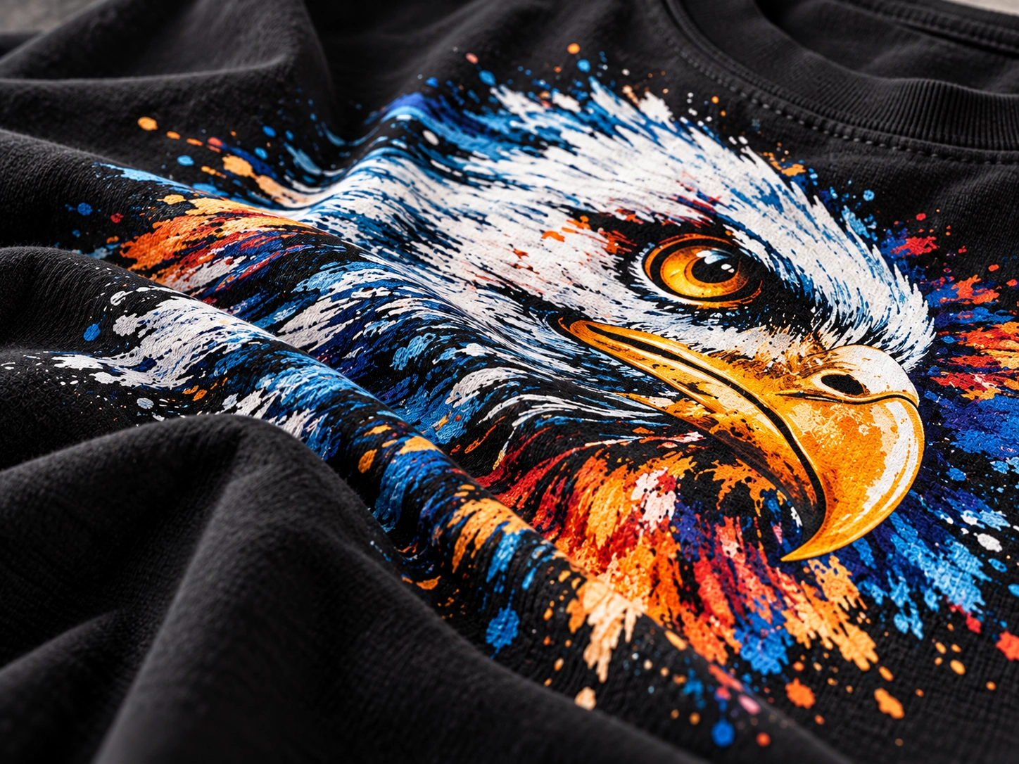 Soft printed cotton fabric surface