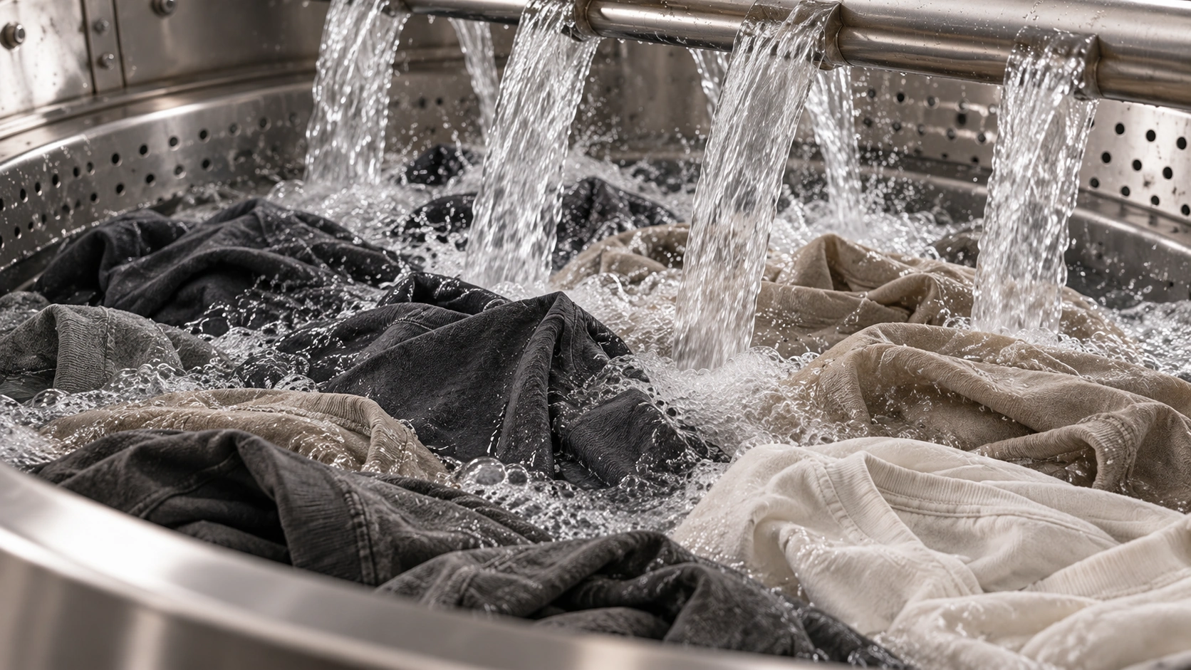 Garment dye rinse stage, reference image