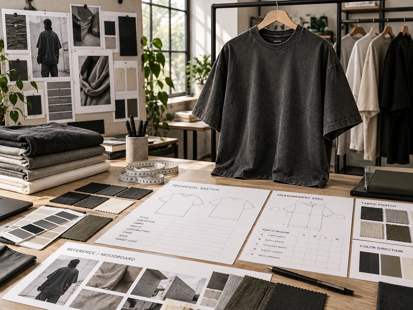 T-shirt design brief and technical specification development